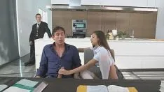 Play Adolescence has oral sex with a man under the table